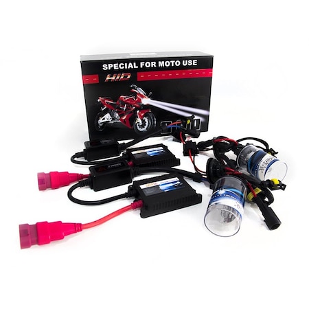 9006 Pink Single Beam Motorcycle Headlight Kit For Dual Headlights